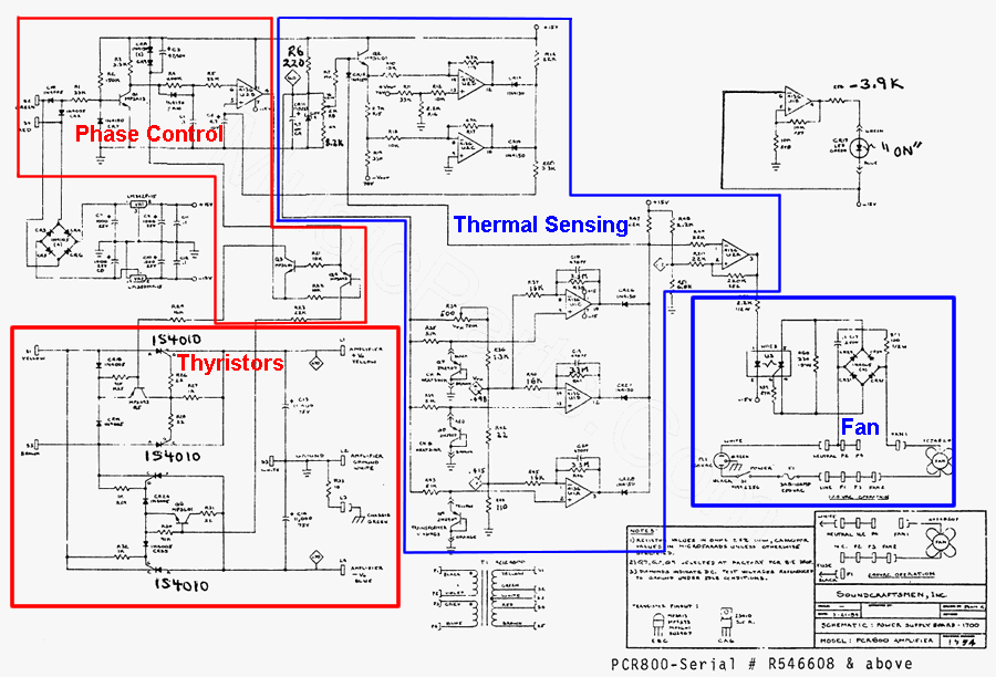SOUNDCRAFTSMEN PCR800 PHASE CONTROL CIRCUIT